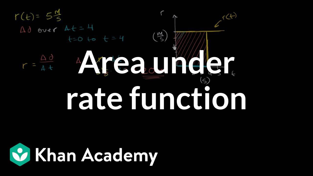 Area under rate function gives the net change | AP Calculus AB | Khan Academy
