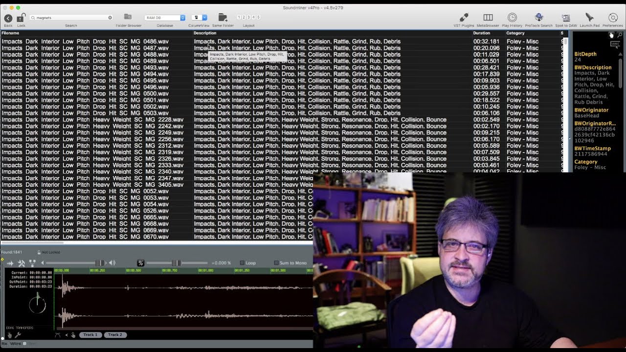 How to search your sound effects library with embedded metadata