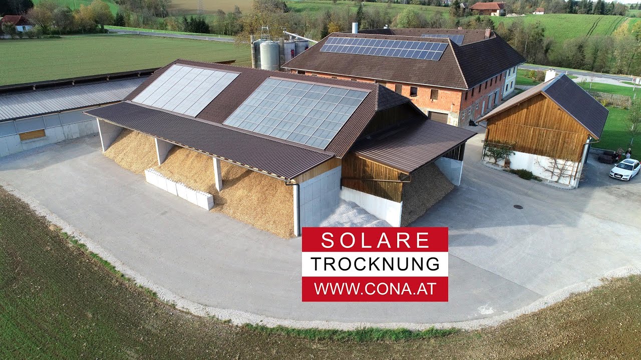 Solare Hackschnitzeltrocknung CONA bei Fam. Füsslberger Heizwerkbetreiber Wartberg