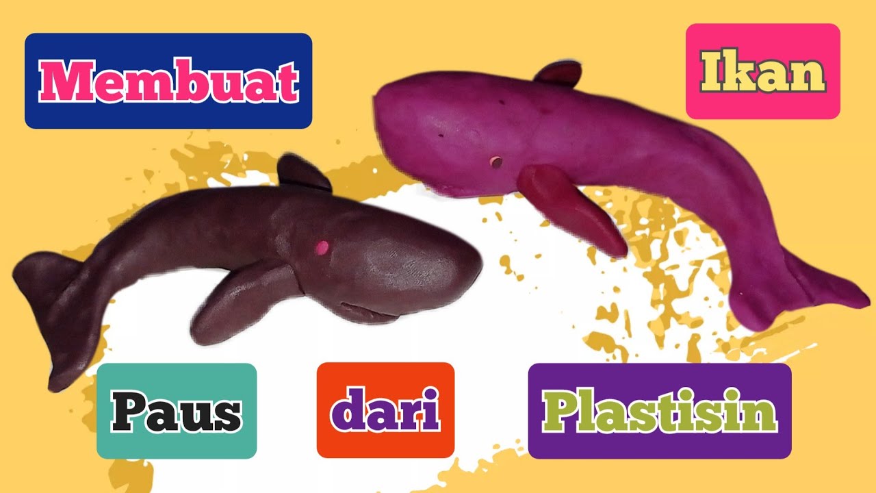 Cara Membuat Ikan Paus dari Plastisin | Lilin Mainan