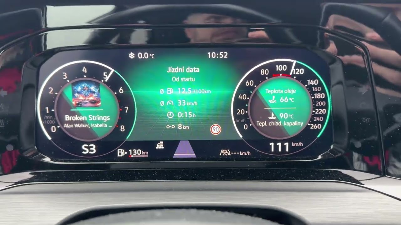Acceleration 2.0 TSI 140KW 190HP 0-200 kmh VW Golf 8 DNNA DSG