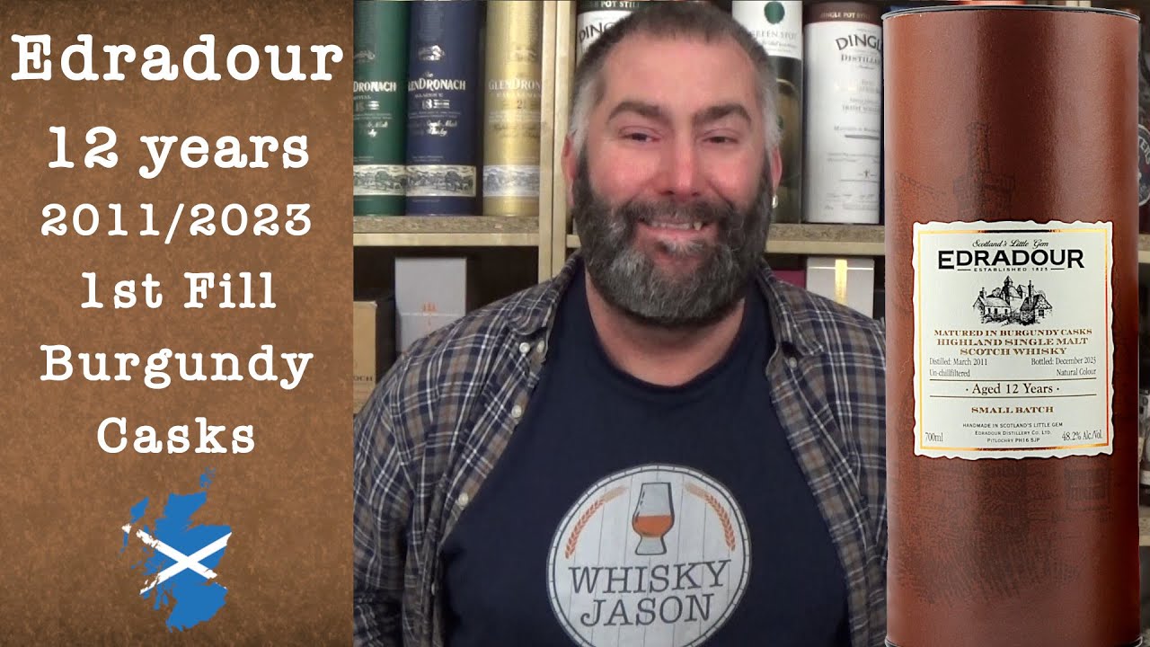 Edradour 12 years old 2011/2023 1st Fill Burgundy Cask Single Malt Scotch Review by WhiskyJason