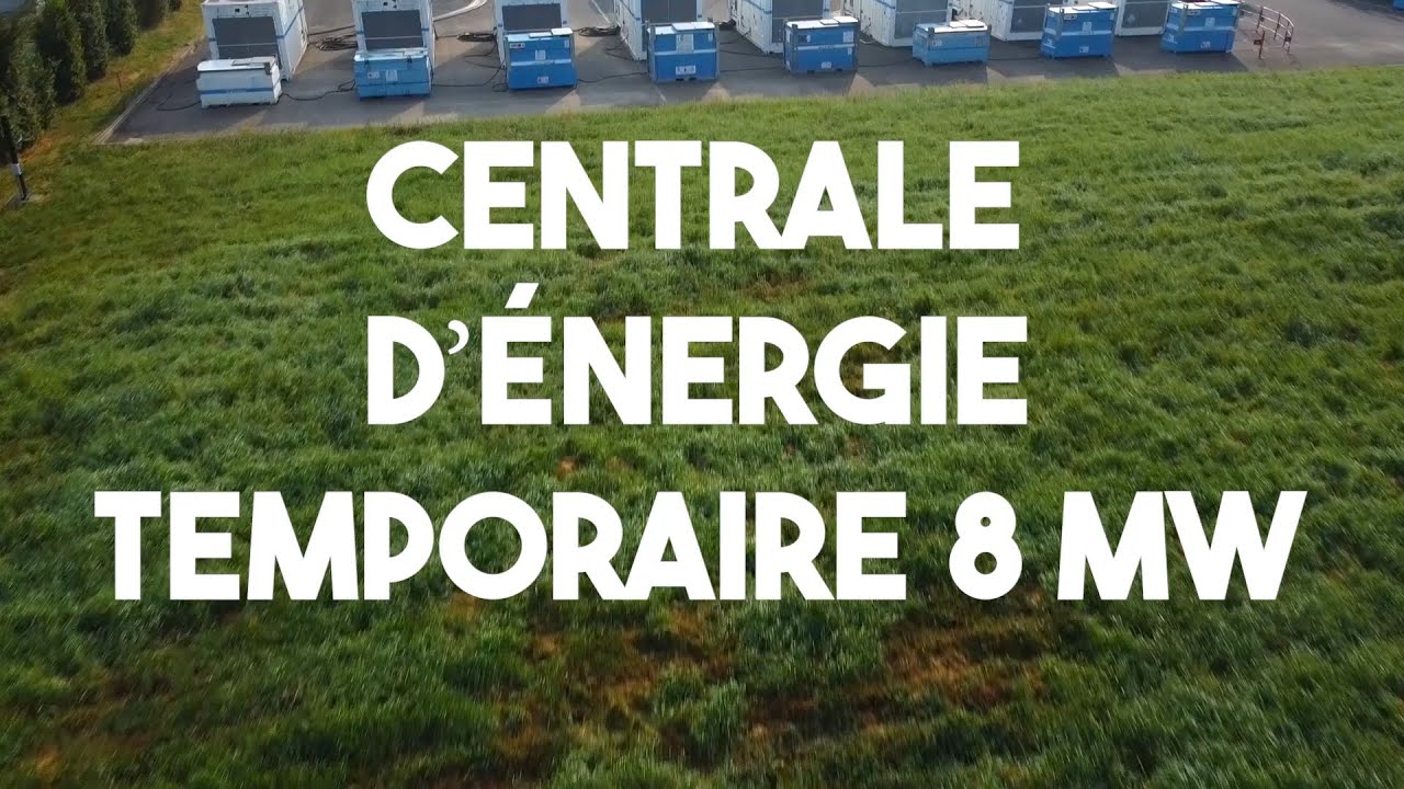 Installation d'une centrale d'énergie temporaire 8 MW