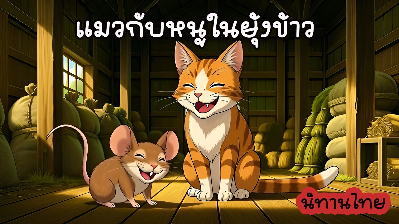 นิทานไทยสอนใจ | แมวกับหนูในยุ้งข้าว | นิทานก่อนนอน EP.5