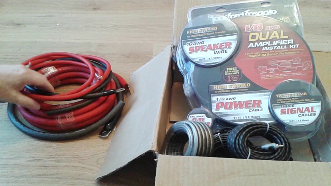 Rockford fosgate RFK1D 1/0  awg Dual amplifier install kit