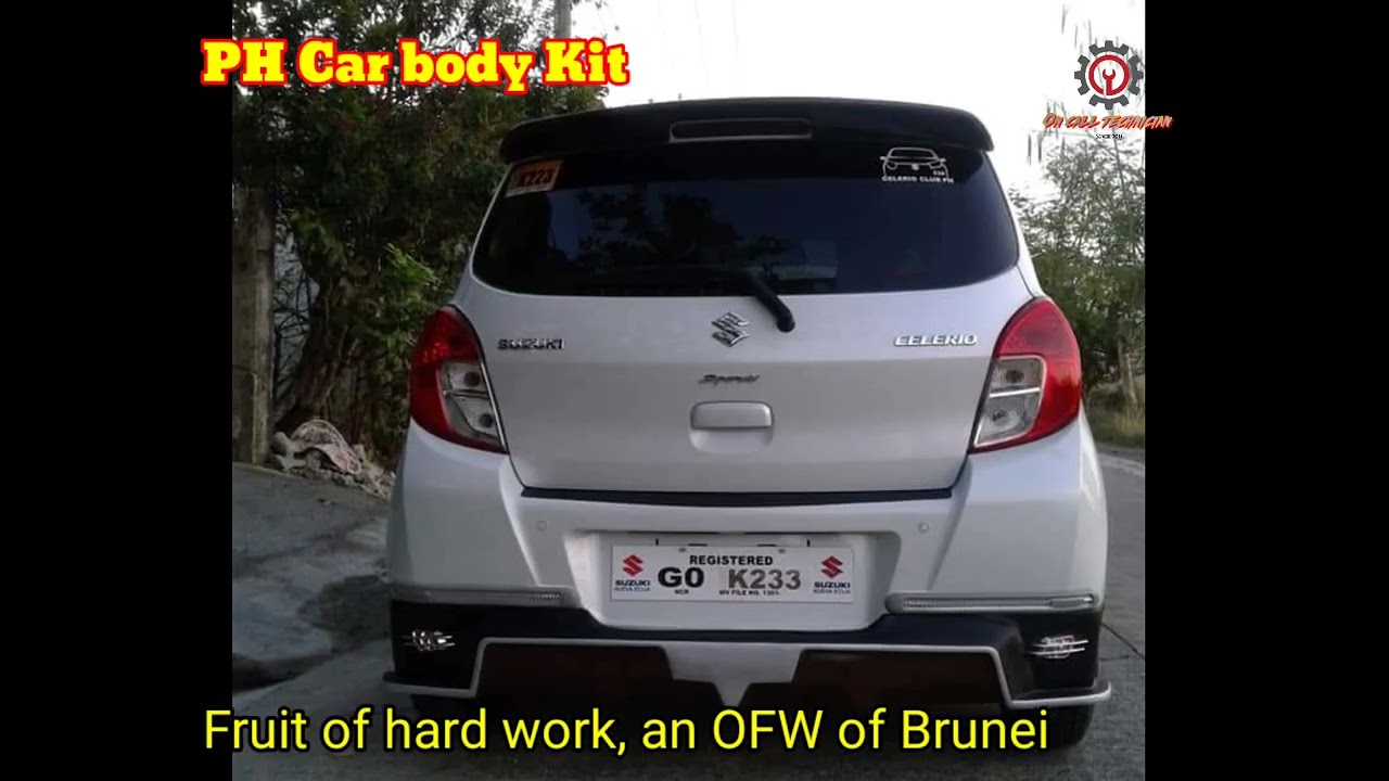 SUZUKI CELERIO  BODY KIT: SIDES, REAR AND FRONT BUMPER WITH SPOILER