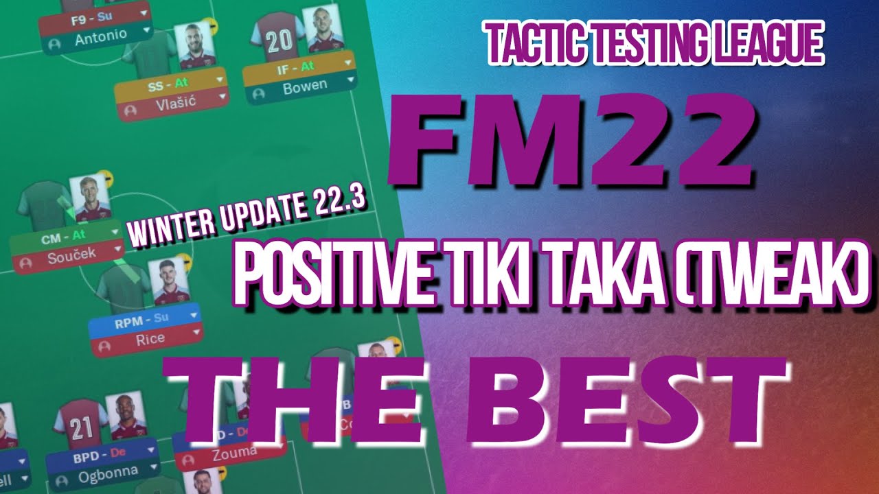 Tactic Testing League - Positive Tiki Taka (Tweak) - THE BEST? - FM22 - Football Manager 2022