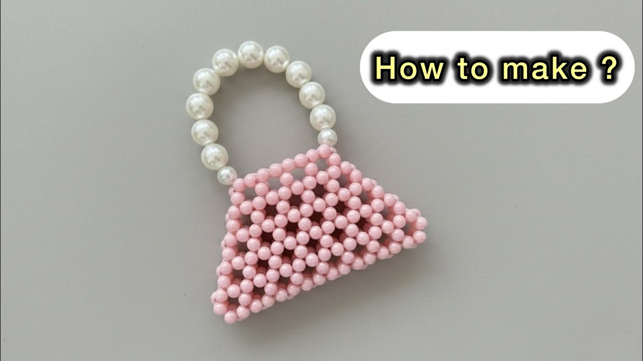 How to Make a Cute Beaded Mini Bag | Easy DIY Pearl Handbag Tutorial for Beginners ✨