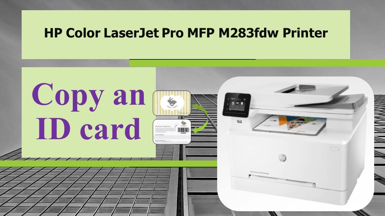 HP Color LaserJet Pro MFP M283fdw Printer : How to Copy an ID Card