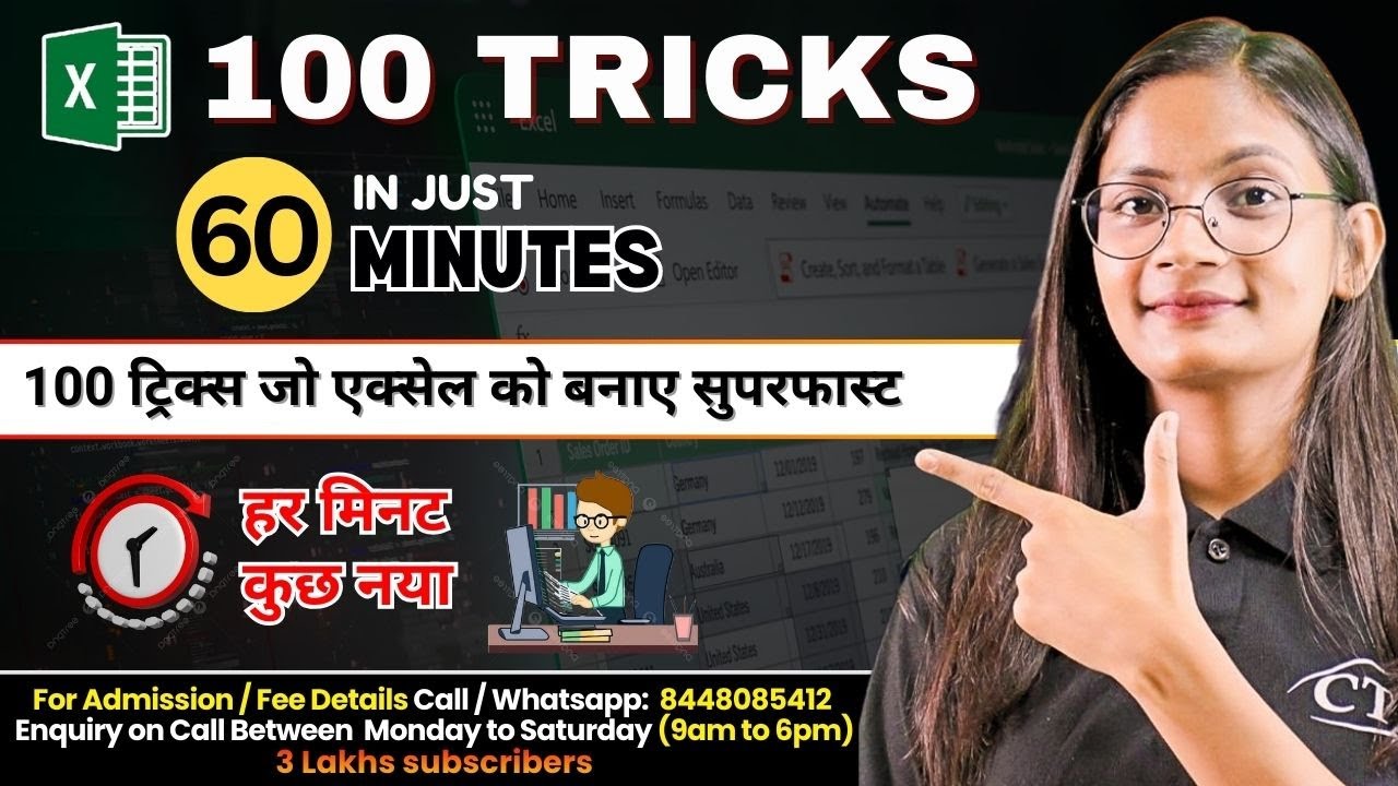 Excel Mastery in 1 Hour | 100 Advanced Excel Tips & Tricks | Computer Tech Academy