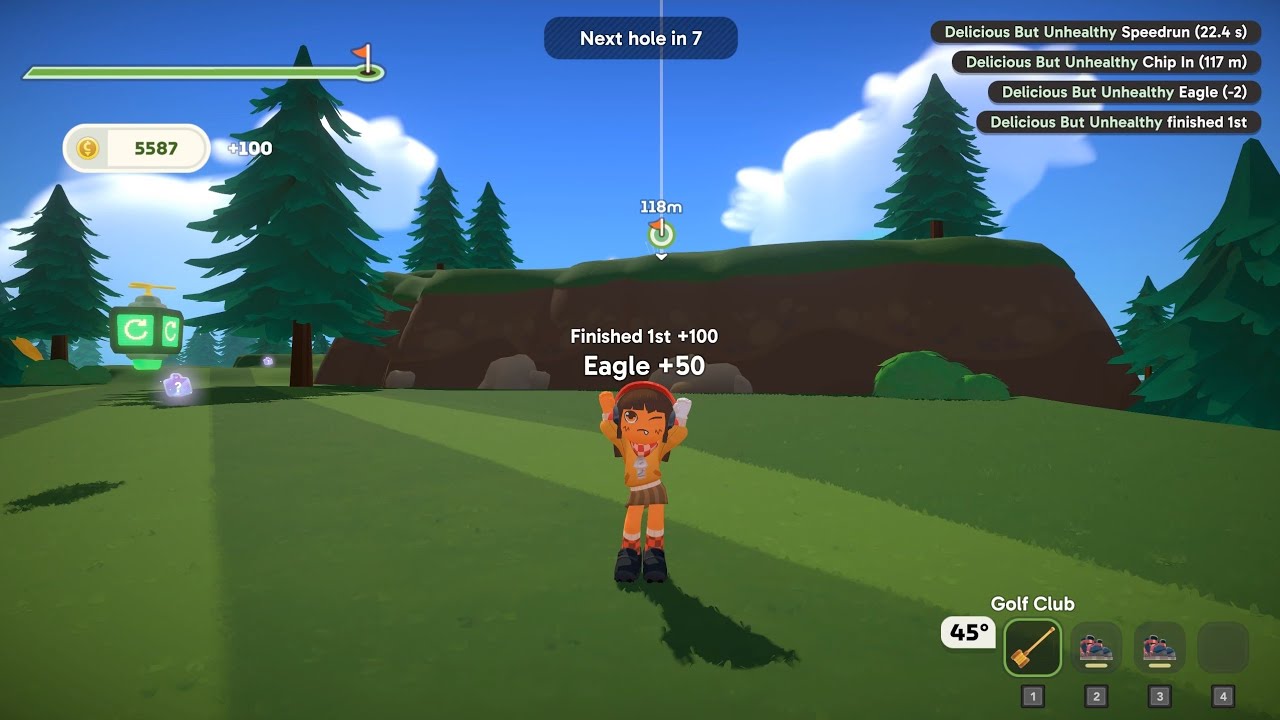 9 Holes Coolheaded Achievement - Super Battle Golf