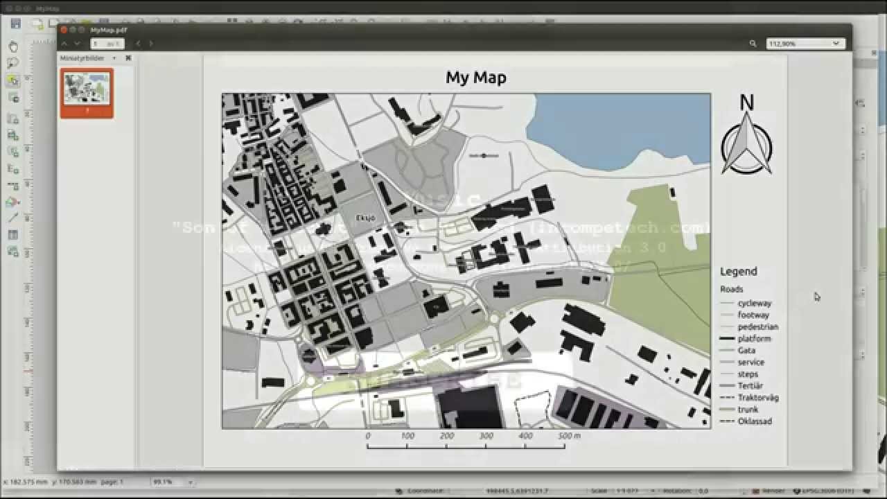 Основы печати QGIS