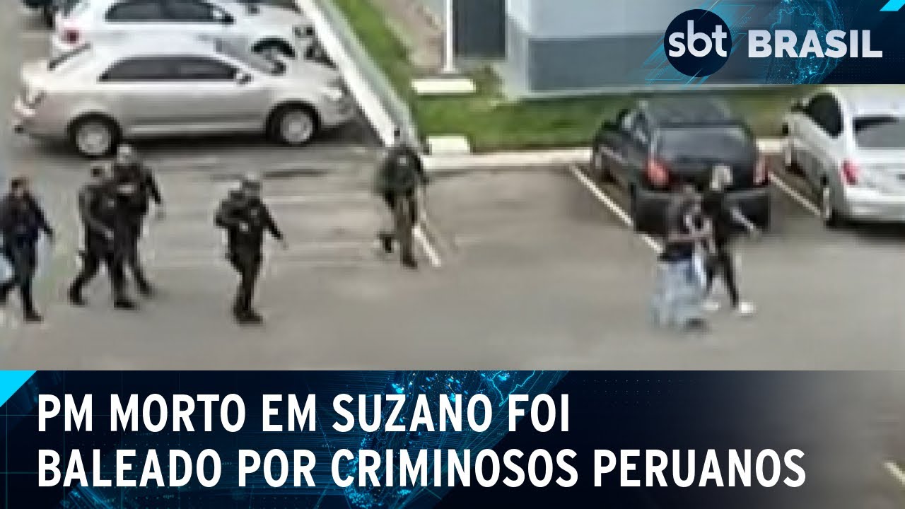 PM morto após tiroteio em Suzano é enterrado nesta quinta (17) | SBT Brasil (17/04/25)