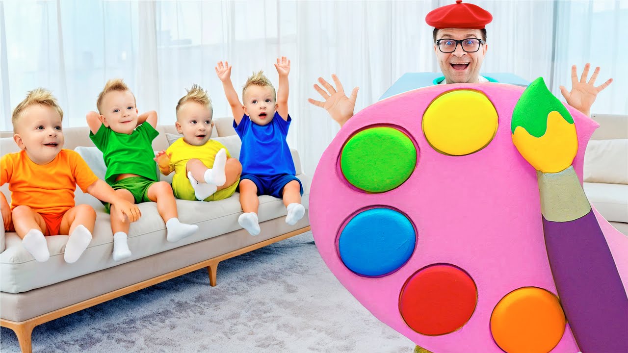 Color Chaos Adventure with Adam 🎨| Funny Stories Compilation