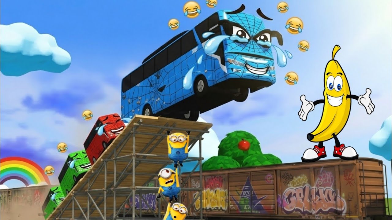 Extreme Bus Jumping Simulation: Spider-Bus vs. The Ramp! 💥.