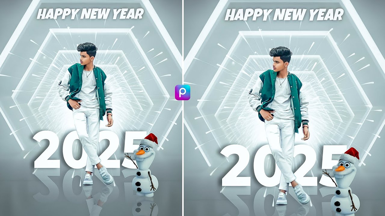 PicsArt New Year's Photo Editing Tutorial | New Year 2025 Special Photo Editing | Fed Editz