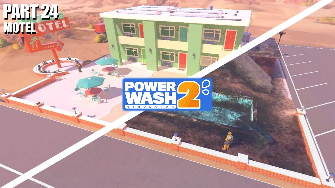 Motel | PowerWash Simulator 2 | Part 24 | No Commentary | QwertyFoop’s Longplays