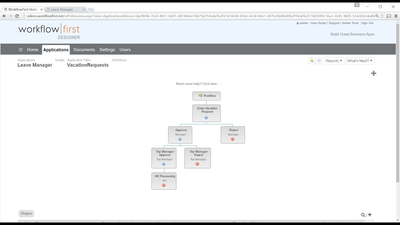 WorkflowFirst: Vacation Request Workflow Tutorial