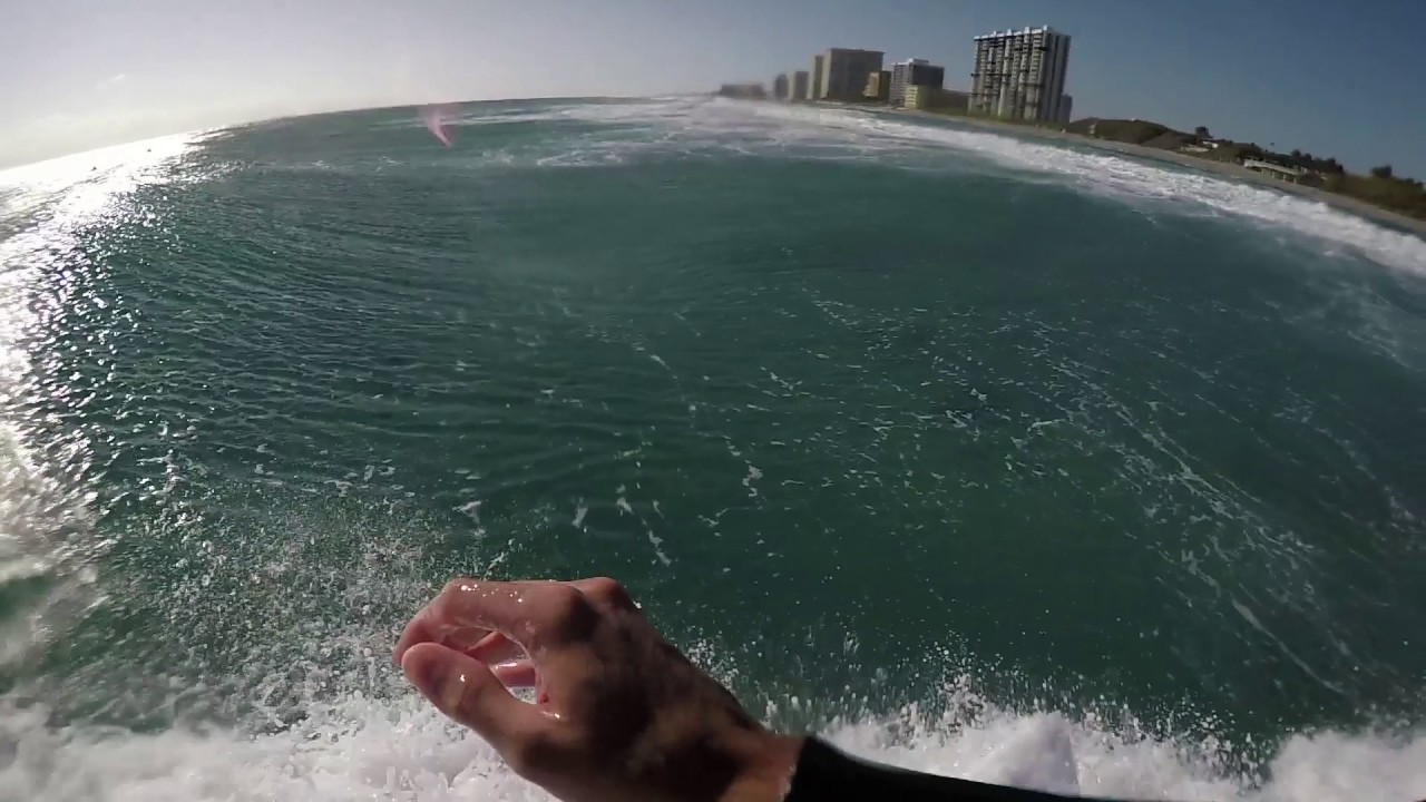 Surfing first South Florida Winter swell of 2017