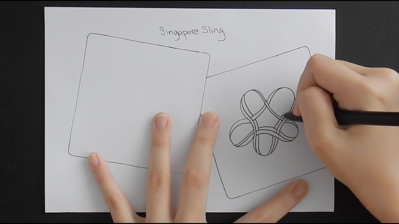 How to Draw Singapore Sling  Zentangle Pattern
