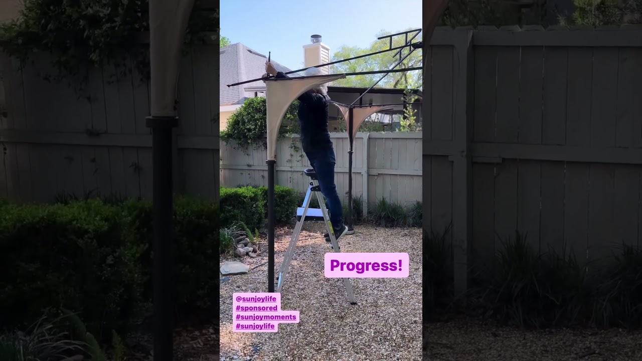 Backyard Makeover | Sunjoy Gazebo Assembly | DIY Backyard Gazebo Ideas 