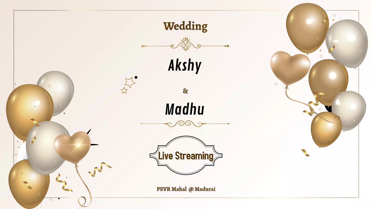 Akshy Weds Madhu | PSVR Mahal @ Madurai