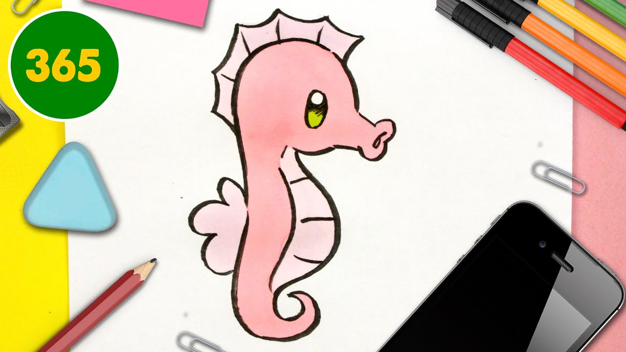 COME DISEGNARE CAVALLUCCIO KAWAII - Come disegnare animali