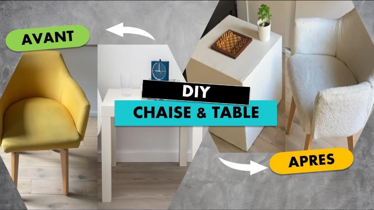 COMMENT FAIRE UNE CHAISE BOUCLETTE ET UNE TABLE EN CUBE (EFFET PIERRE)