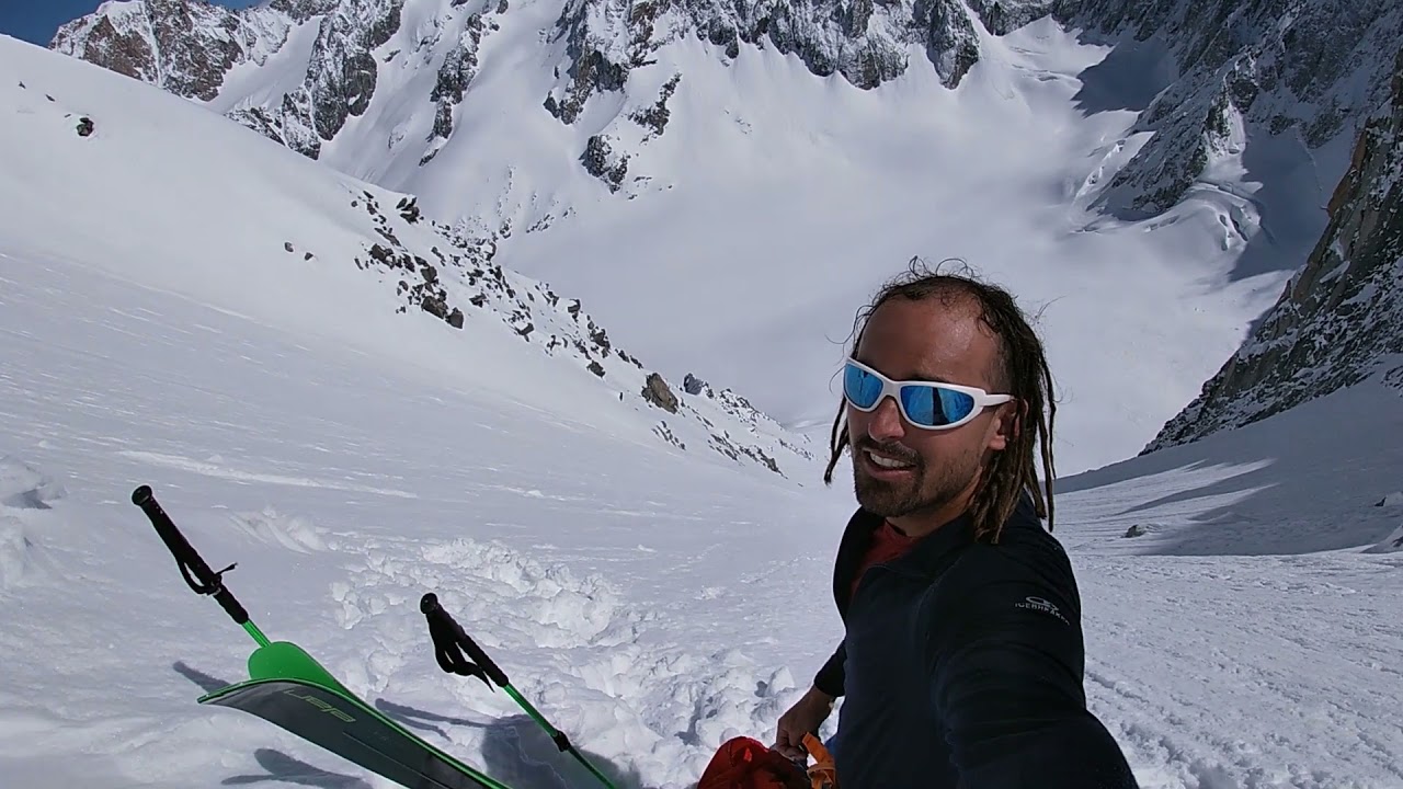 Col des Cristaux NE slope - Ski Alpinism, Glacier d'Argentiere, Chamonix
