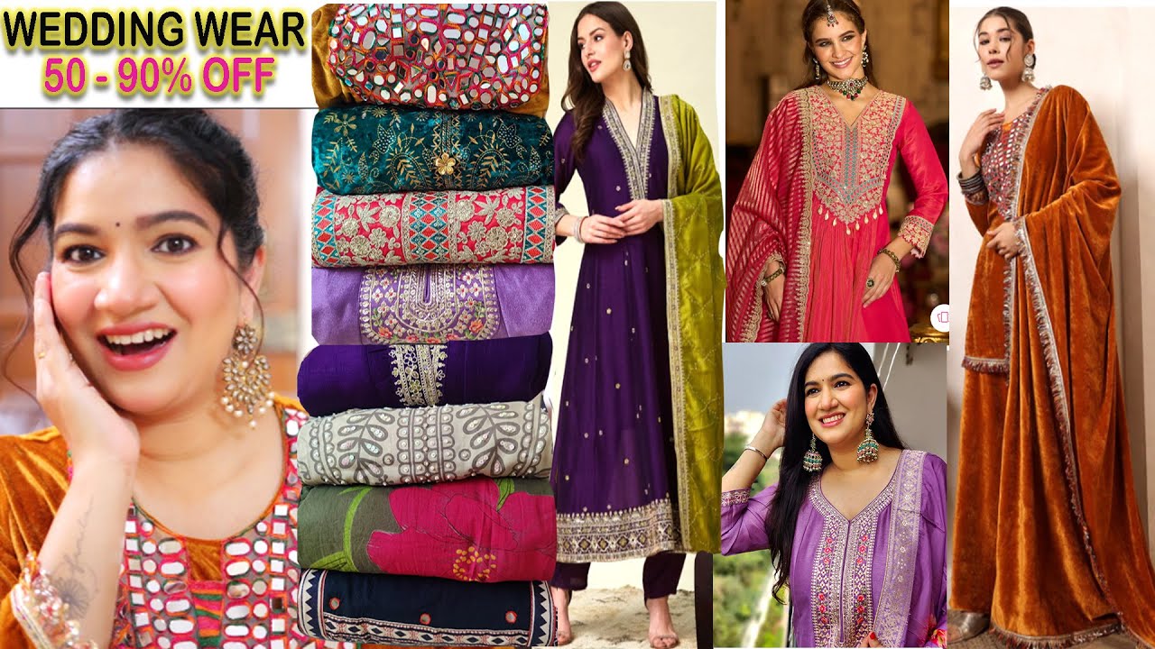 Huge Wedding Wear Kurta Pant and Dupatta Sets/Myntra EORS Sale Haul#fashion #myntra #kurtaset