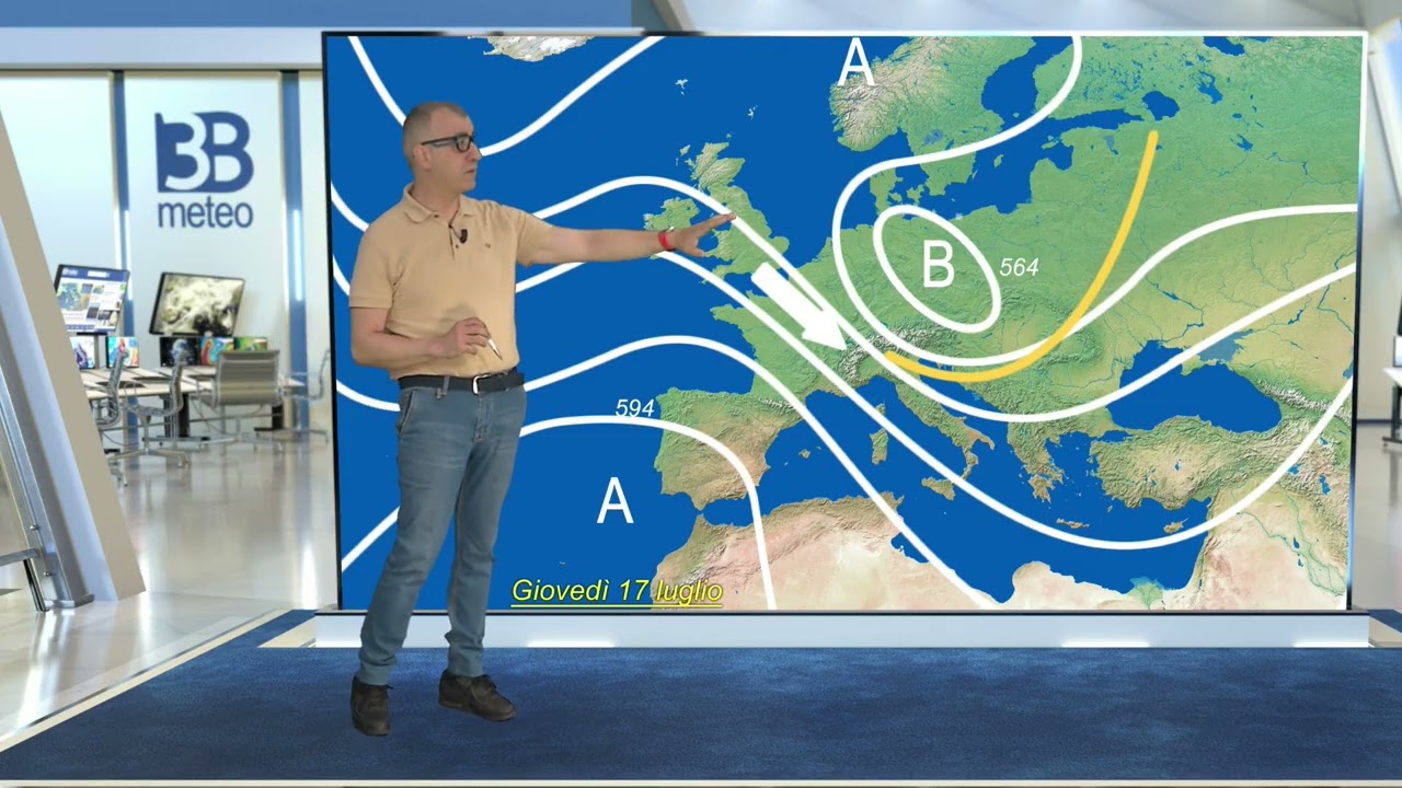 METEO. VELOCI TEMPORALI E CALO TERMICO, TENDENZA FINO AL WEEKEND 19- 20 LUGLIO