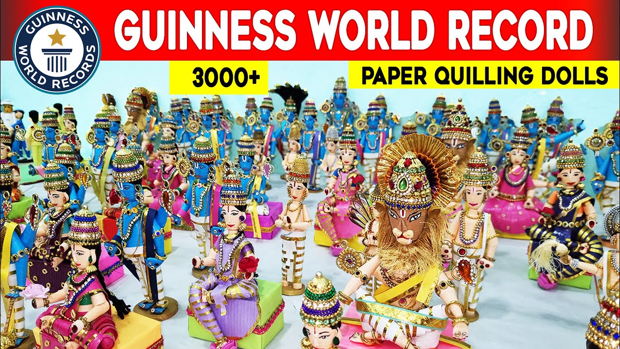 3000+ Paper Quilling Dolls Guinness World Record Attempt at Chennai | Handmade Dolls |Navarathri2022