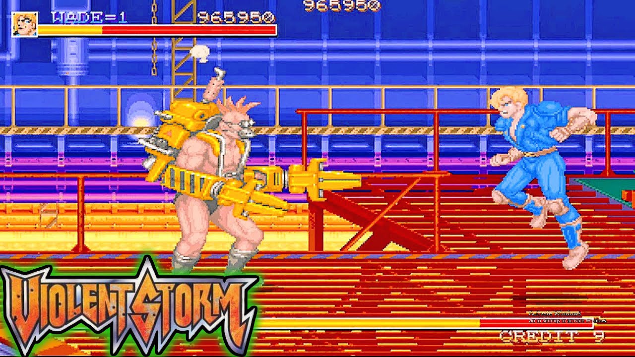 Violent Storm - INDUSTRIAL AREA - ( Arcade Game ) Walkthrough Playthrough No Commentary Gameplay.
