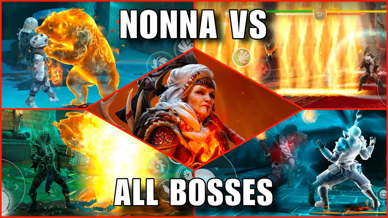 Nonna vs All Legion Bosses 🪓 Story Mode Shadow Fight 4 Arena | Danish OP