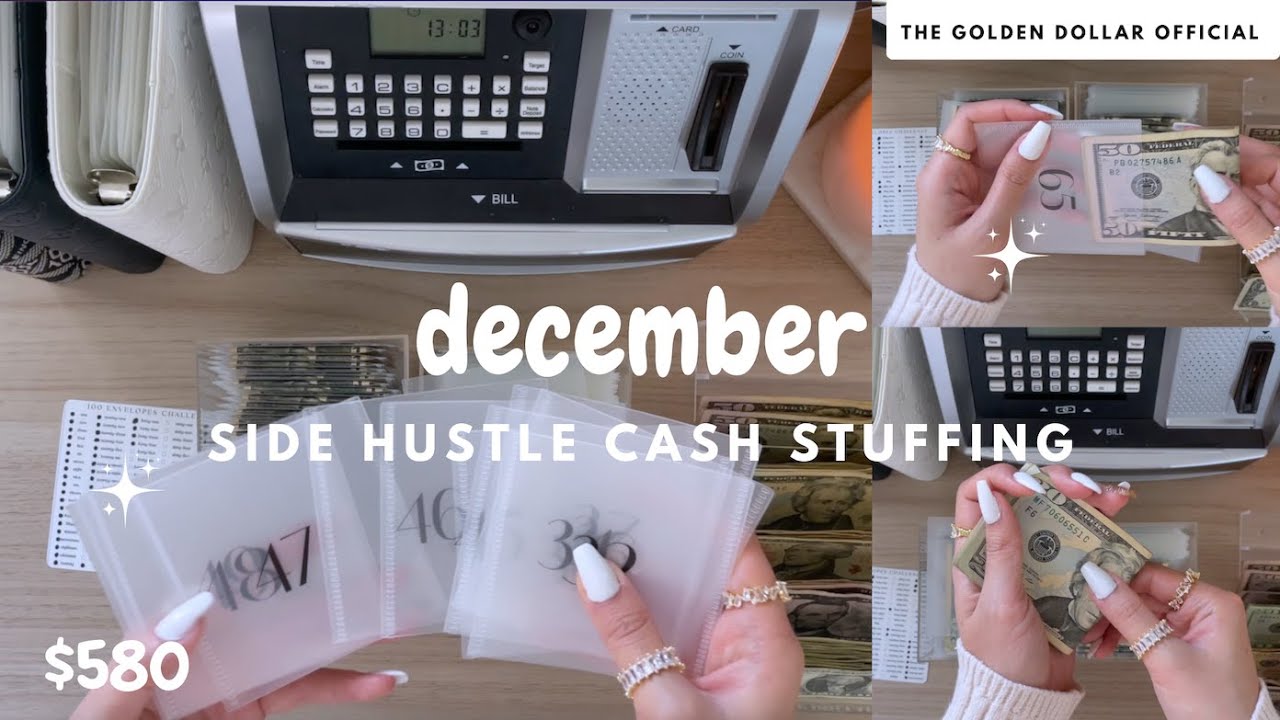december side hustles | cash stuffing etsy, youtube, & work bonus ❄️