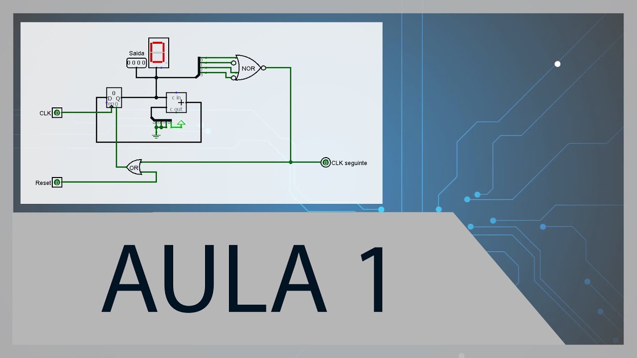 Relógio AM/PM/24H no Logisim: Circuito de 0 a 9 - Aula 01