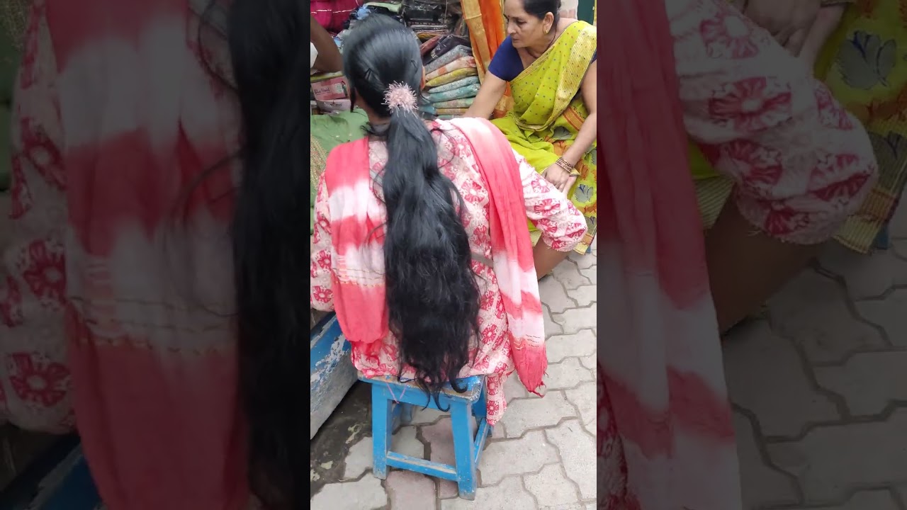 Silky shiny and beautiful very long hair ponytail in public ❣️🤩😍🫠