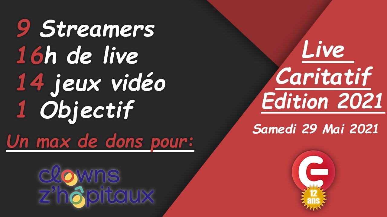 Live Caritatif ConsoleFun | Les 12 ans du site !!!!