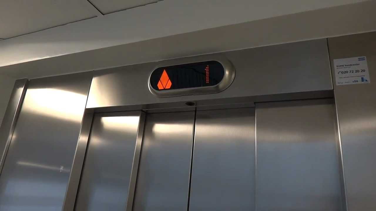 KONE MonoSpace MRL Traction elevator @ Posthusgatan 3, Norrtälje, Sweden.