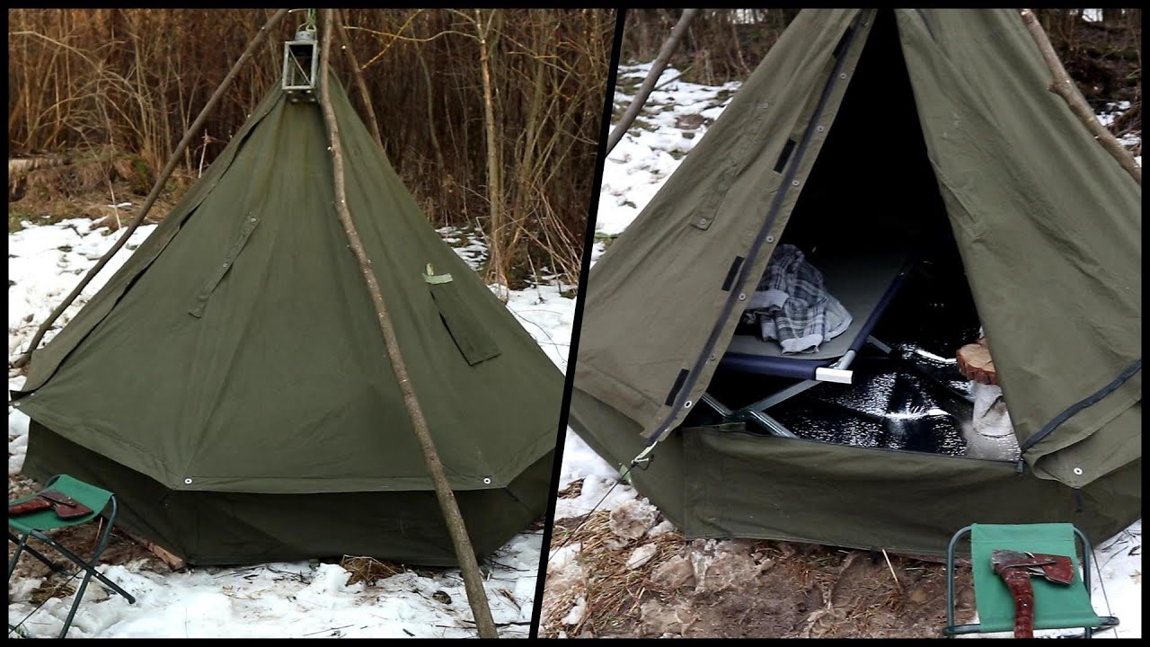 Modyfikacja namiotu z pałatek (polish lavvu modifications)