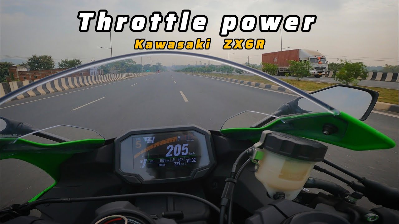 Kawasaki zx6r aggressive throttle power 🔥