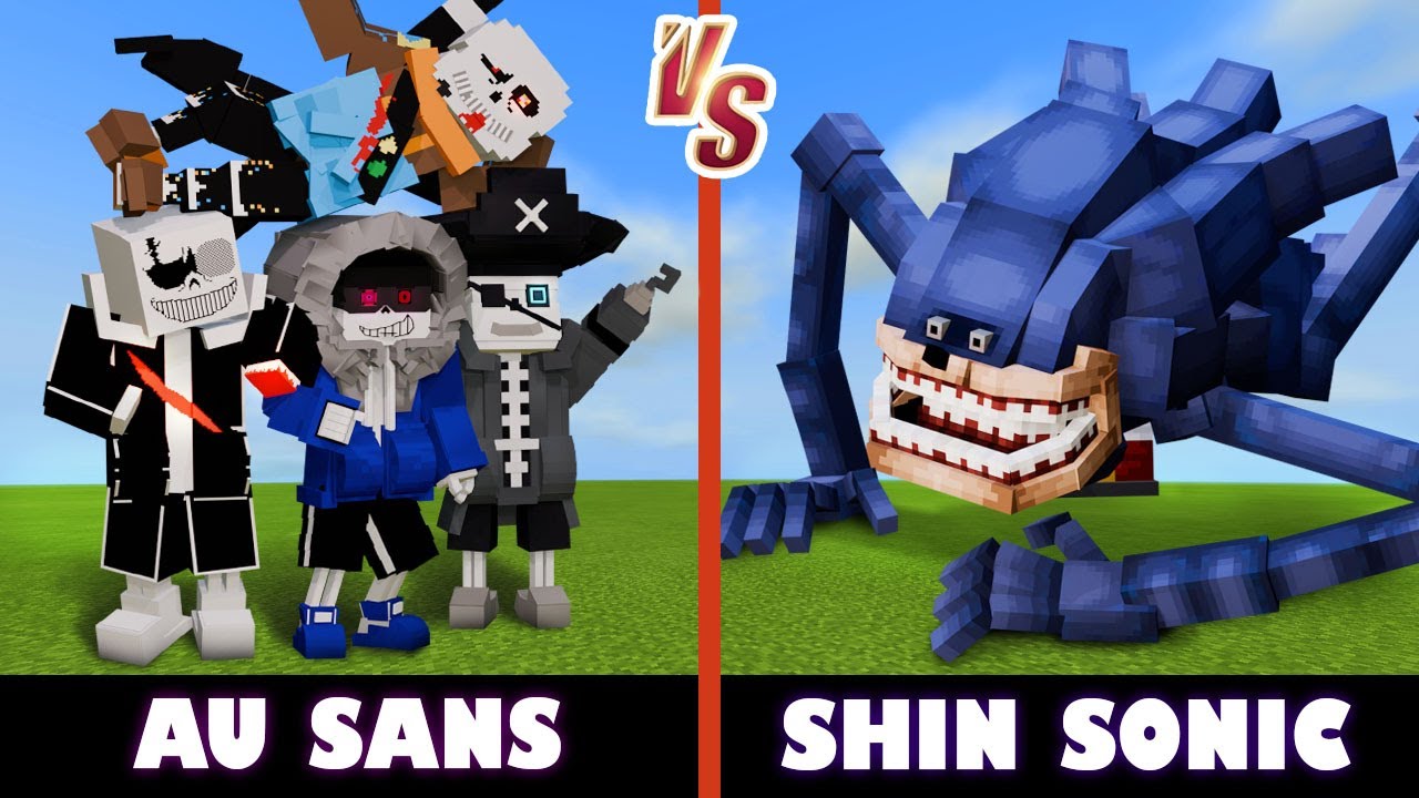 AU Sans (Ink, Pirate, LB, DustTale) vs. Shin Sonic Tapes | Minecraft (AVENGING SANS!)