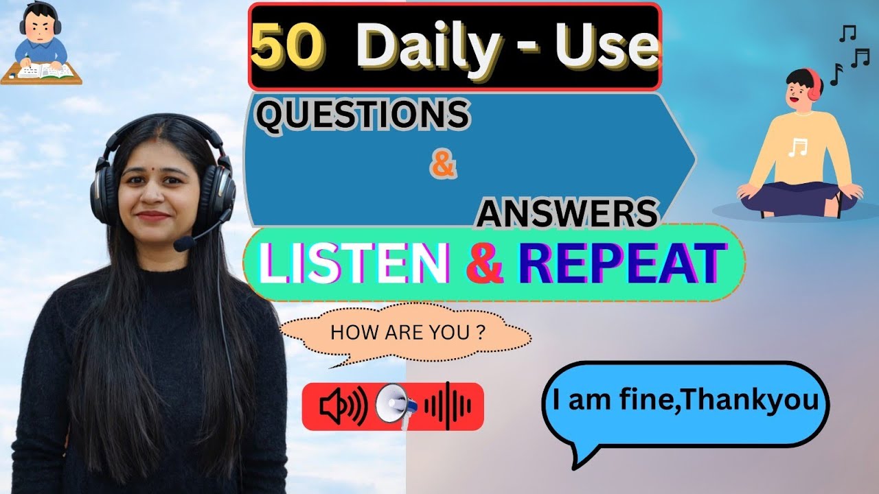 Listen & Repeat | A1–A2 English Questions and Answers |  Daily Use Questions and answers 
