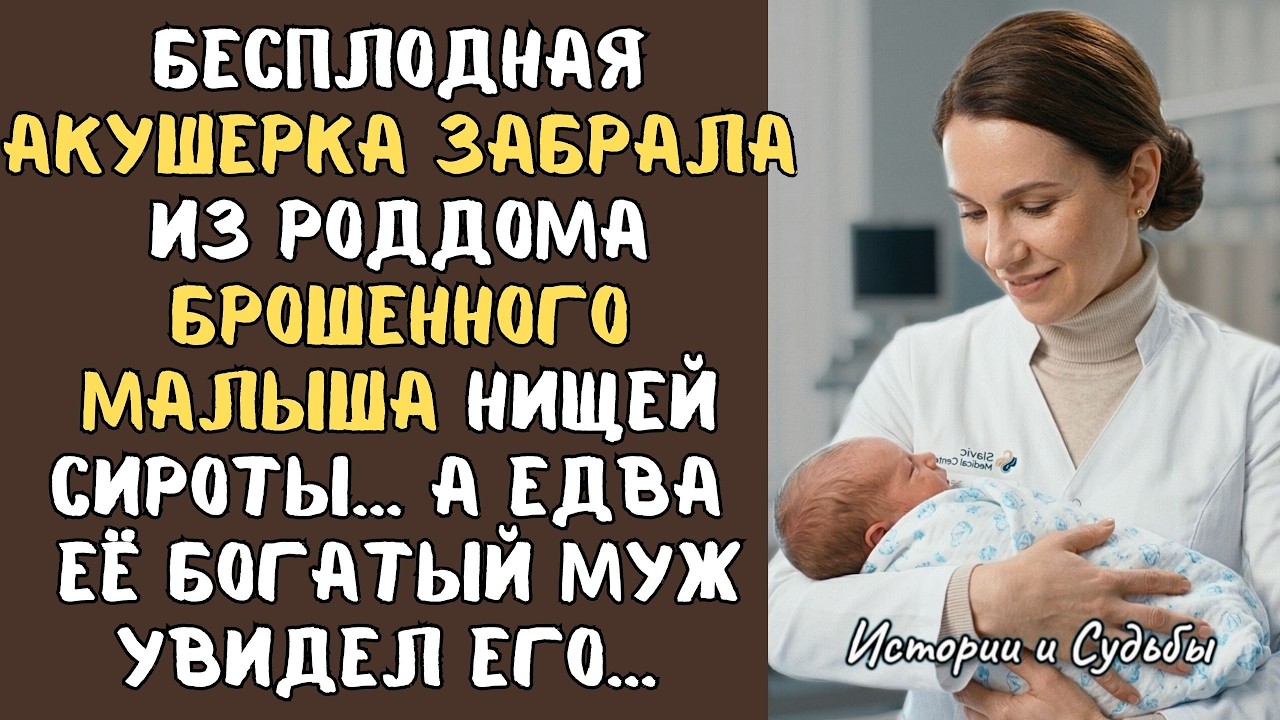 Бесплодная АКУШЕРКА забрала из роддома брошенного МАЛЫША нищей сироты…А едва её богатый муж взглянул