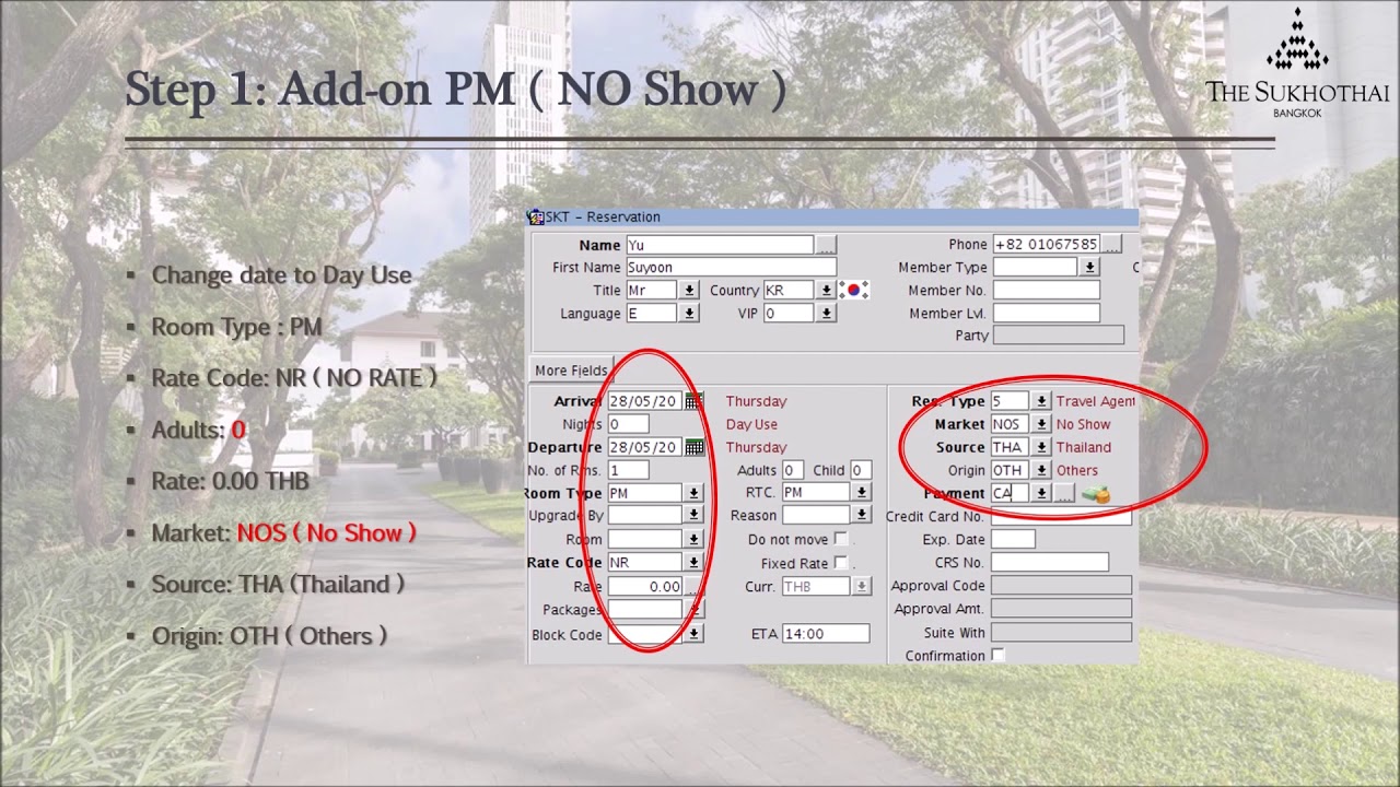 Handling No Show or Cancellation Charge