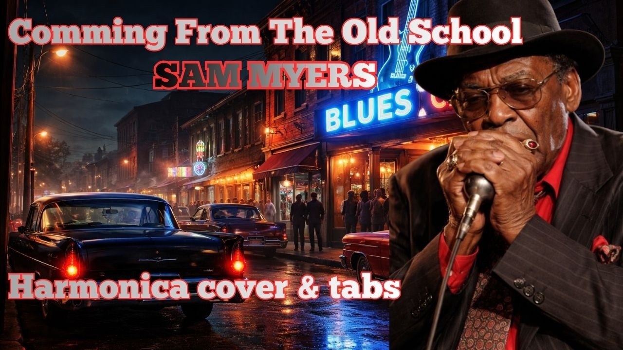 Sam Myers - Coming from the old school - Harmonica cover & tabs