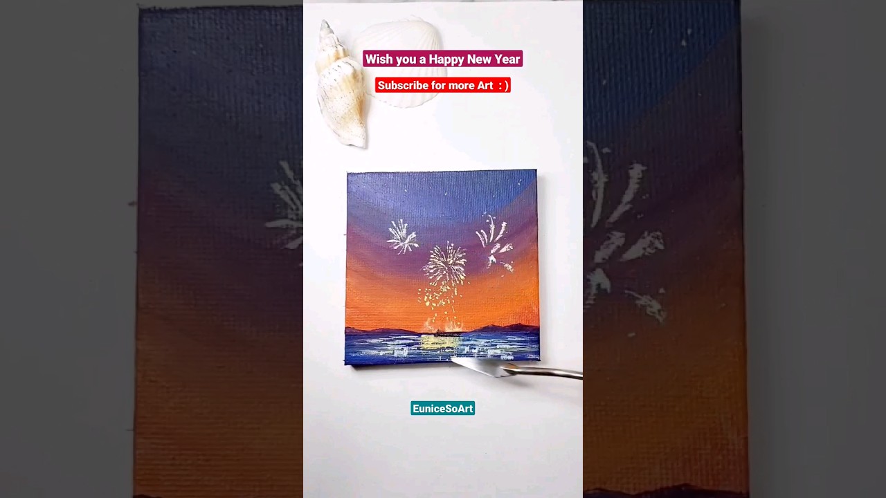 Firework Painting inspired by life  Step by Step Art process 