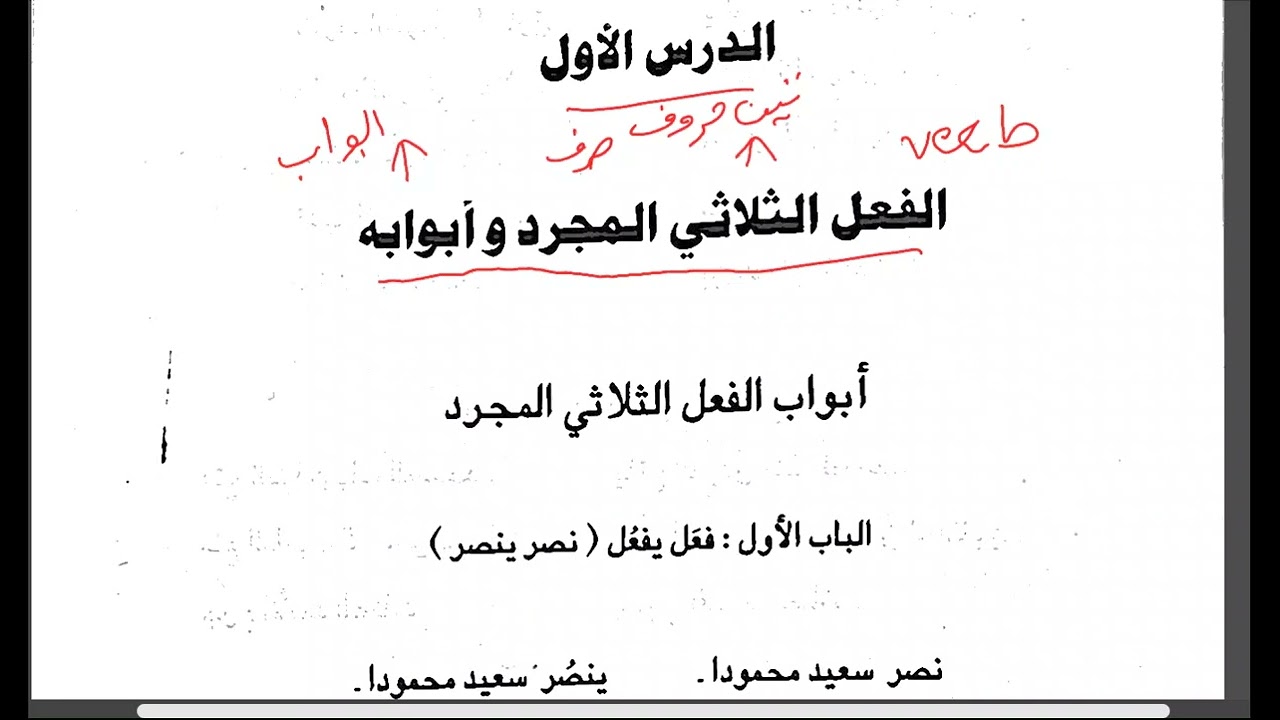 Arabic 12th | Grammar | الفعل الثلاثي المجرد | Lesson 01 | Dr Firdous Umari 