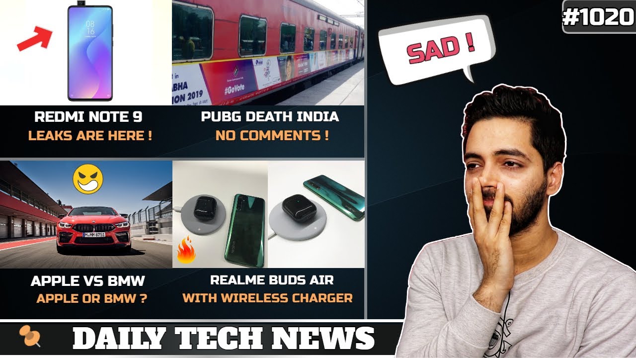 Redmi Note 9,PUBG Death India,WhatsApp Support Ends,Apple vs BMW,OPPO Buds,Mi Mix 4 Launch #1020