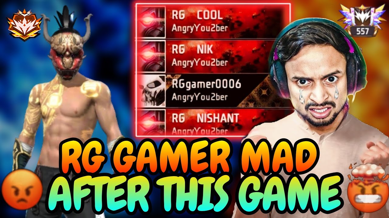Gusse se Blast 😡 ANGRT youtuber RG Gamer //RG GAMER CRIED ON LIVE! 😢 The SHOCKING Moment /#freefire